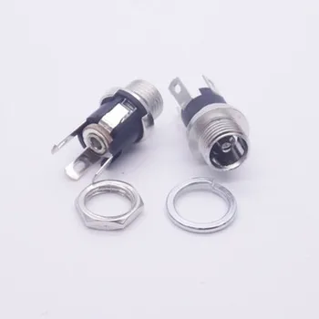 

50pcs DC Power Socket Jack DC-025 DC-025M 3Pin Size Adaptation 5.5mmx2.5mm 5.5mmx2.1mm Power Female Plug DC025M Waterproof cap