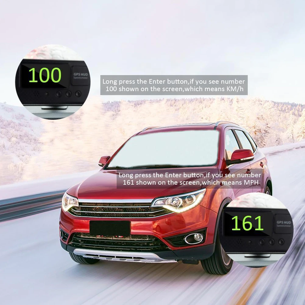 

Mileage Calculate Head Up Display GPS Speedometer Auto Useful Alarm Bike Motorcycle ABS Universal Accurate Digital Easy Install