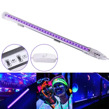 

DC5V USB 9W 2835SMD 395-495NM UV Backlight Linkable 30 LED Rigid Strip Tube Light With Switch for Party Gallery DJ