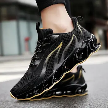 

Large Size Air Sole Sneakers Man Sport Shoes Man Sports Black Running Shoes Men Brand Shoes Tennis Fire Trainers Athletic E-344