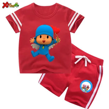 

Fashion Kids Girl Clothes Sportswear 2020 Summer Baby Boys Set 2Pc Children Outfit Toddler Cotton Tracksuti Pocoyo T Shirts Cute