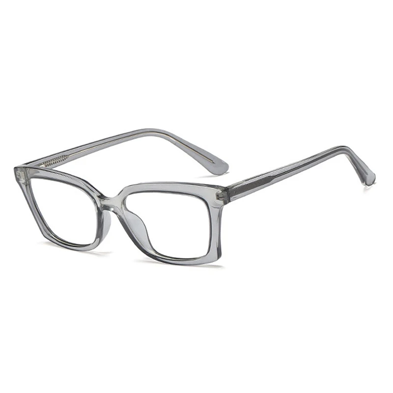 C2 Gray Clear Новые модные квадратные очки, Женские Простые аксессуары, розовые прозрачные линзы, подарок, женские очки кошачий глаз, оптические очки TR90, оправа - Цвет оправы: C2 Gray Clear
