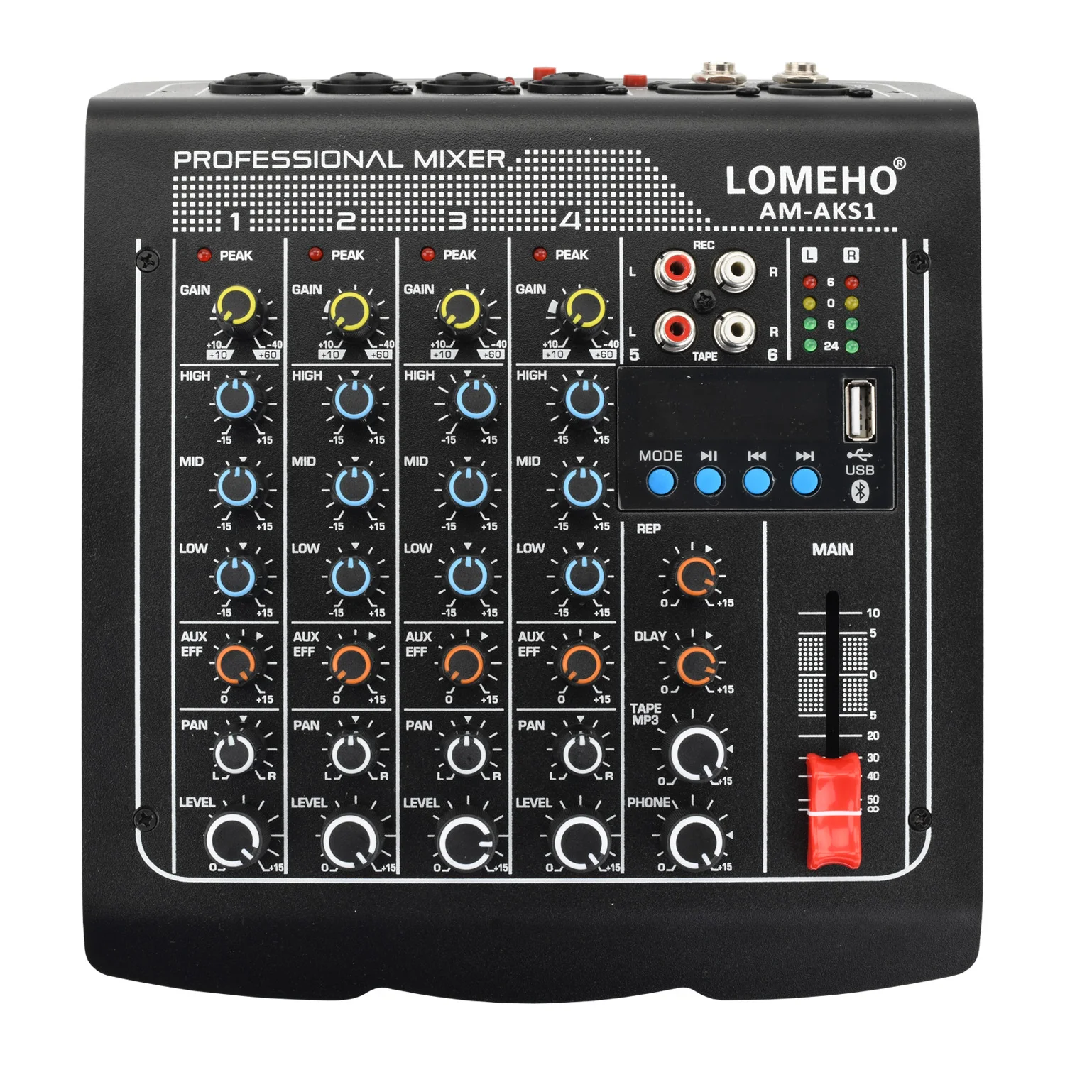 Lomeho AM-AKS1 4 Mono 1 Stereo 6 Channel Bluetooth