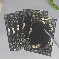 Ensemble de papier à lettre de musique, Vintage, plume, étoile, papeterie, écriture de lettres de mariage, Mini enveloppes pour 8 pièces/ensemble 