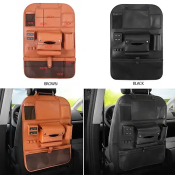 

Seat Back Bag 4 USB Universal Auto Storage Bag Charging Car Hanging Bag Multi-Pocket