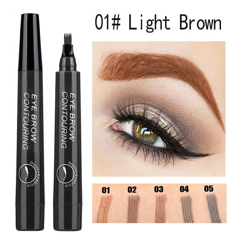 01 Microblading карандаш для бровей гель для бровей для бровей косметика тени для бровей брови Карандаш для татуировки длительный - Цвет: 01