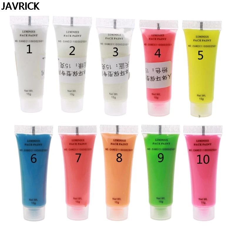 

Halloweeen Glow in The Dark Liquid Luminous Pigment Non-Toxic Blacklight Face Paint Makeup Party Comic School Office Anniversary