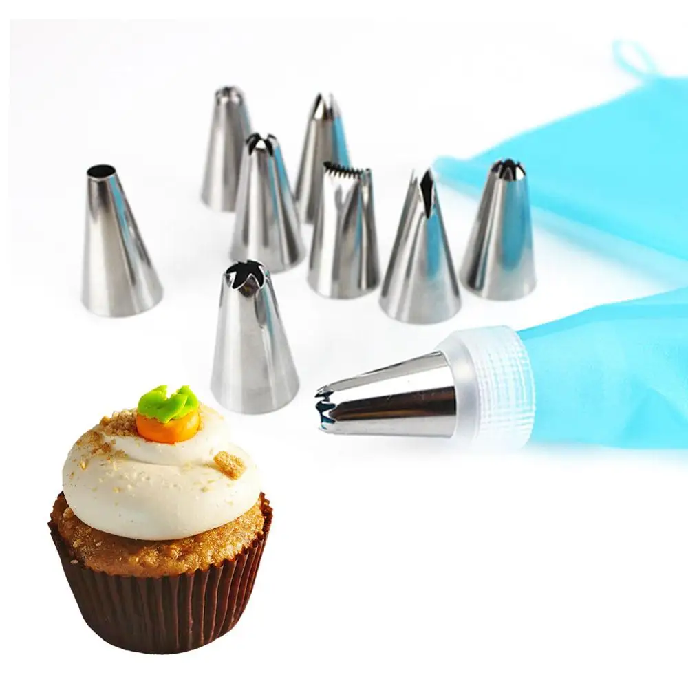 50Pcs/Lot Stainless Steel Nozzle Tips DIY Cake Decorating Tools Icing Piping Cream Pastry Bag Nozzle Kitchen Bakery Tools