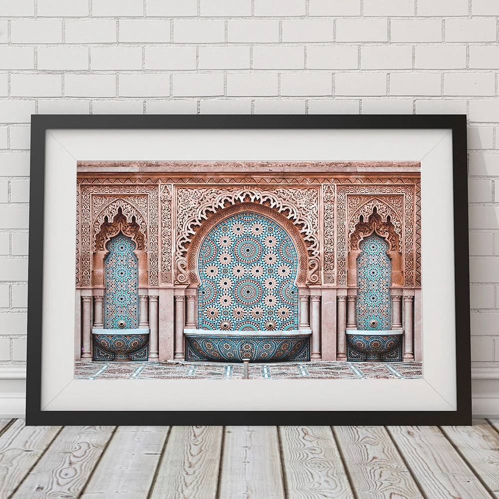 

Morocco Arch Poster Canvas Print Wall Photography Art Oriental Boho Chic Posters and Prints Wall Pictures for Living Room Decor