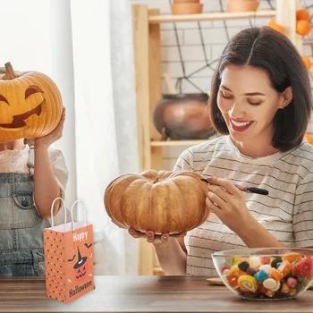 

10pcs Halloween Gift Pouches Candy Snacks Packaging Bags Paper Bags