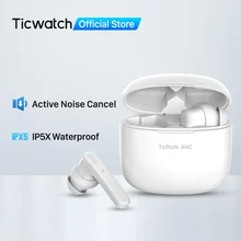 Mobvoi słuchawki douszne ANC prawdziwe bezprzewodowe wkładki douszne aktywna redukcja szumów Bluetooth IPX5 wodoodporna do 21 godzin pracy na baterii