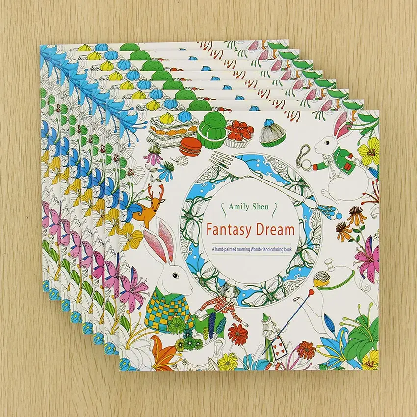 Fantasy Dream English Edition Coloring Book For Children Adult Relieve Stress Kill Time Painting Drawing Book 24 Pages