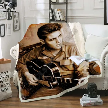 

Elvis Presley Fleece Blanket 3D full printed Wearable Blanket Adults/kids Fleece Blanket HOME ACCESSORIES drop shippng style-1