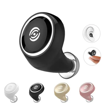 

Universal Mini Wireless Bluetooth Earphone in Ear Stereo Sport with Mic Handsfree Single Headset Earbuds for iPhone Xiaomi Vivo