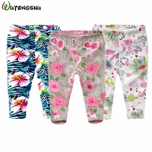 3 шт./лот, леггинсы для маленьких девочек леггинсы для малышей от 0 до 4 лет весенне-осенние штаны с цветочным принтом для маленьких девочек одежда для маленьких девочек