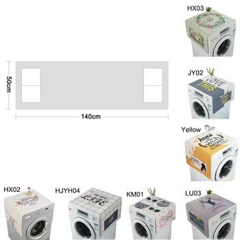 

Dust Cover Fridge Dust Cover Washing Machine Covers With 4 Pockets For Kitchen Cotton Linen Multi-Purpose
