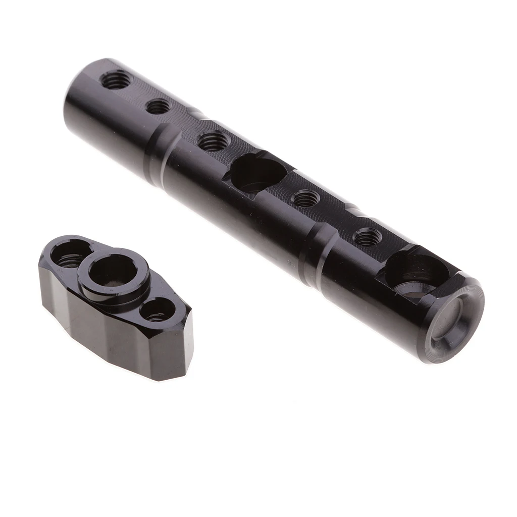 Black Motorcycle Scooter Multi-function Extension Bar 8mm Hole Dia