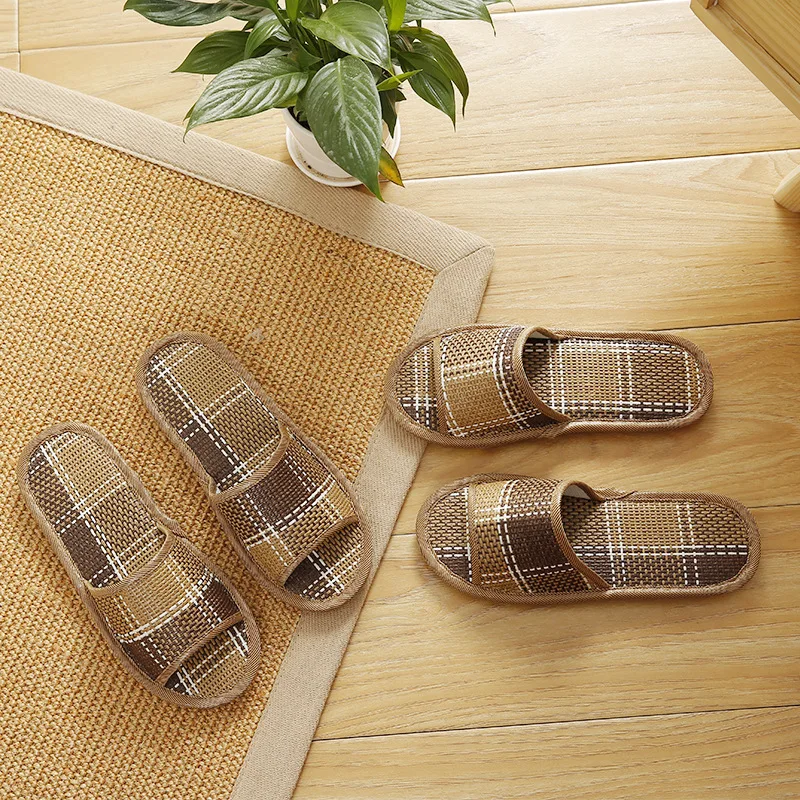 

New Style Bed & Breakfast Hotel Autumn Rattan Straw Gift Household Guests Floor Anti-slip Straw Mat Sandals