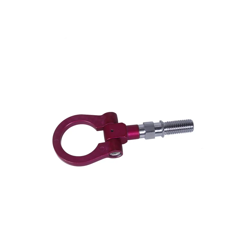 Car Modified Front Trailer Hook Japanese-style European Car Small Trailer Hook Aluminium Alloy Embossing Circular Ring Trailer H