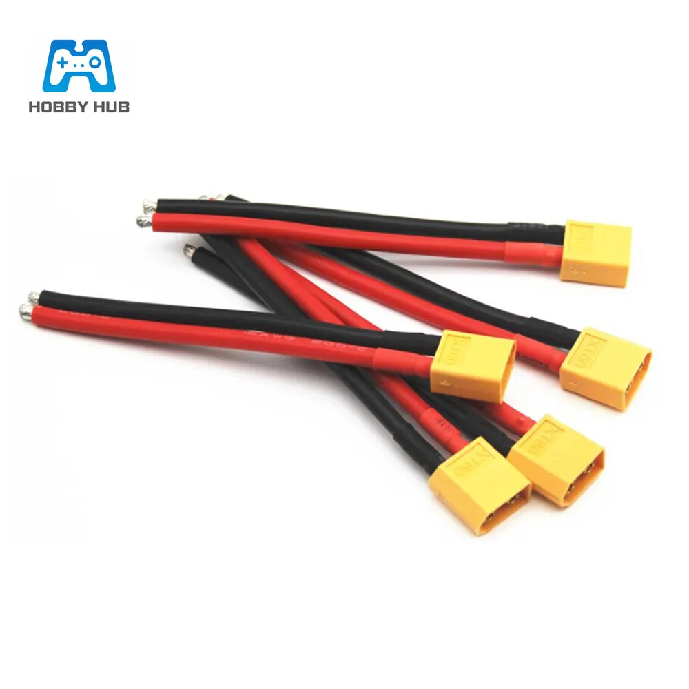 

3PCS XT60 Male Connector Connector Plug with Silicon 12 AWG Wire 12AWG Soft Silicone Wire Cable for RC Lipo Battery adapter