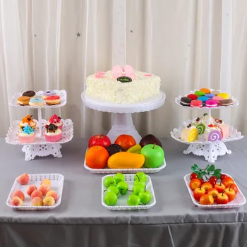 

2/3 Tiers Cake Stand Afternoon Tea Wedding Plates Party Tableware Bakeware Tray Dessert Display Rack Cake Decorating Tools
