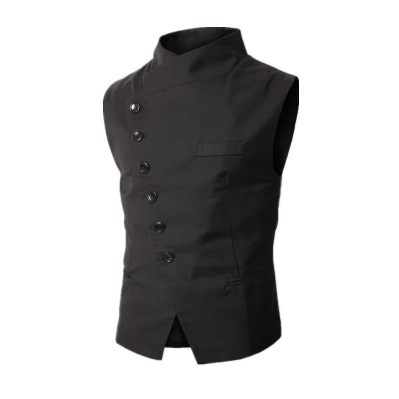 

2019 New Arrival Dress Vests For Men Work Sleeveless Blazer Jaqueta Colete Masculine Gilet Homme Mens Formal Vest Waistcoat