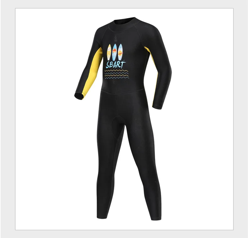 SBART/Новинка года; детский солнцезащитный купальник с длинными рукавами; костюм для подводного плавания; Спортивный костюм для мальчиков и девочек; гидрокостюм