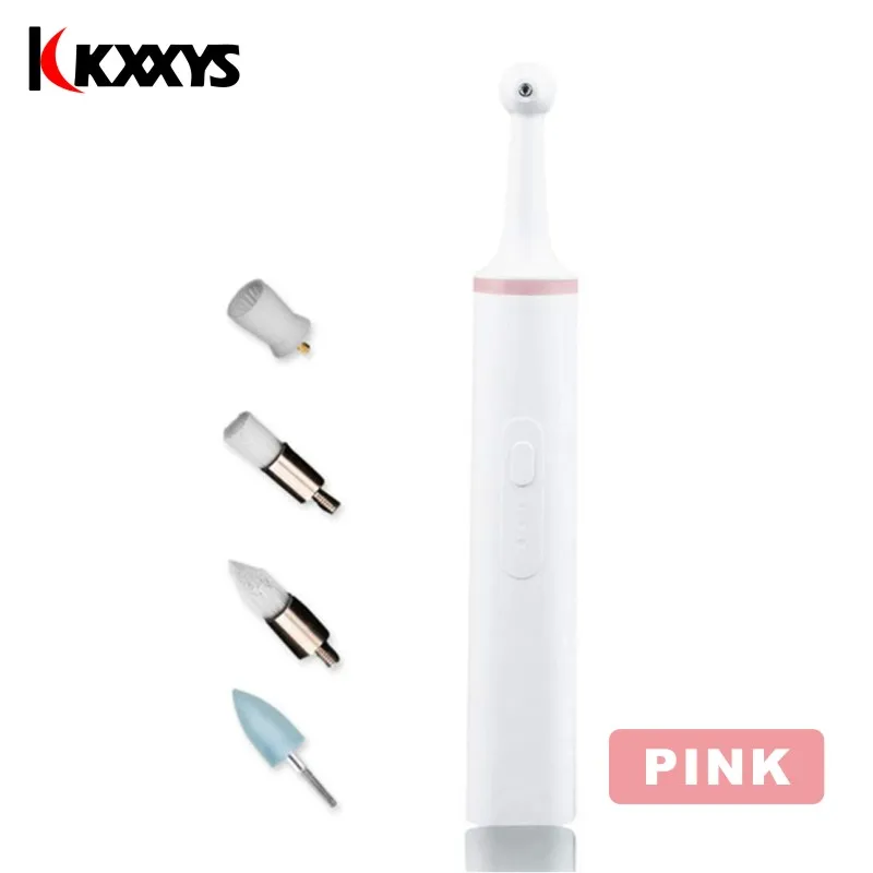 4 heads Pink Многофункциональное электрическое средство для полировки для зубов, средство для удаления зубных пятен, Отбеливающее средство для чистки зубов - Цвет: 4 heads Pink