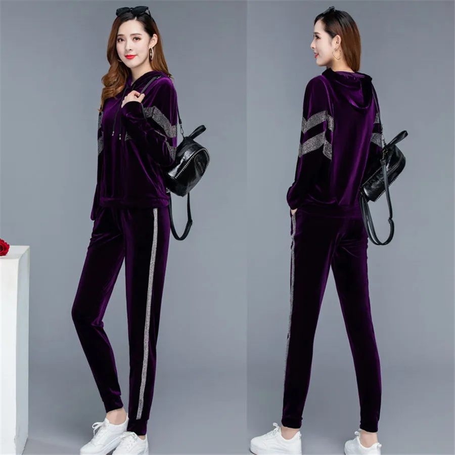 black and purple tracksuit