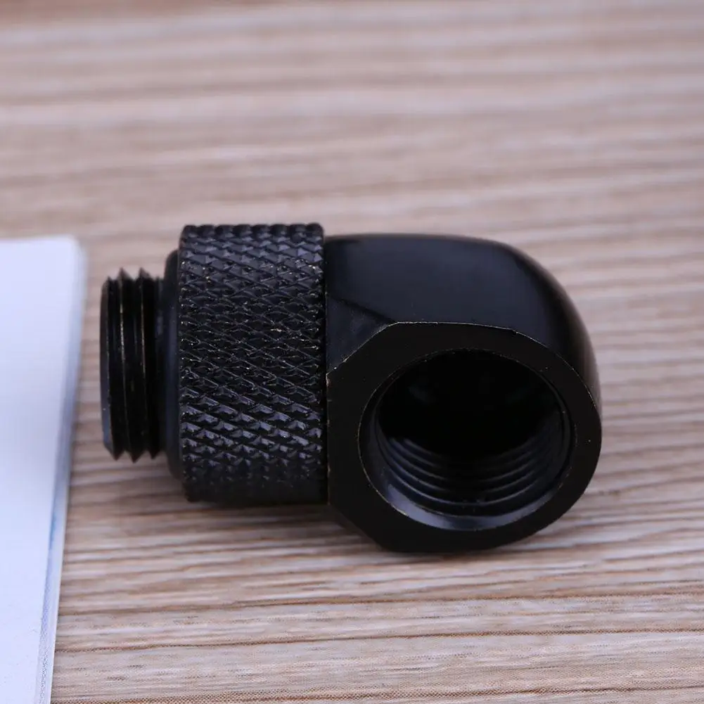 Extender fitting water cooling fitting angled adapter fitting G1/4 Inner outer dual thread 90 Degree Rotary water tube connector adapter