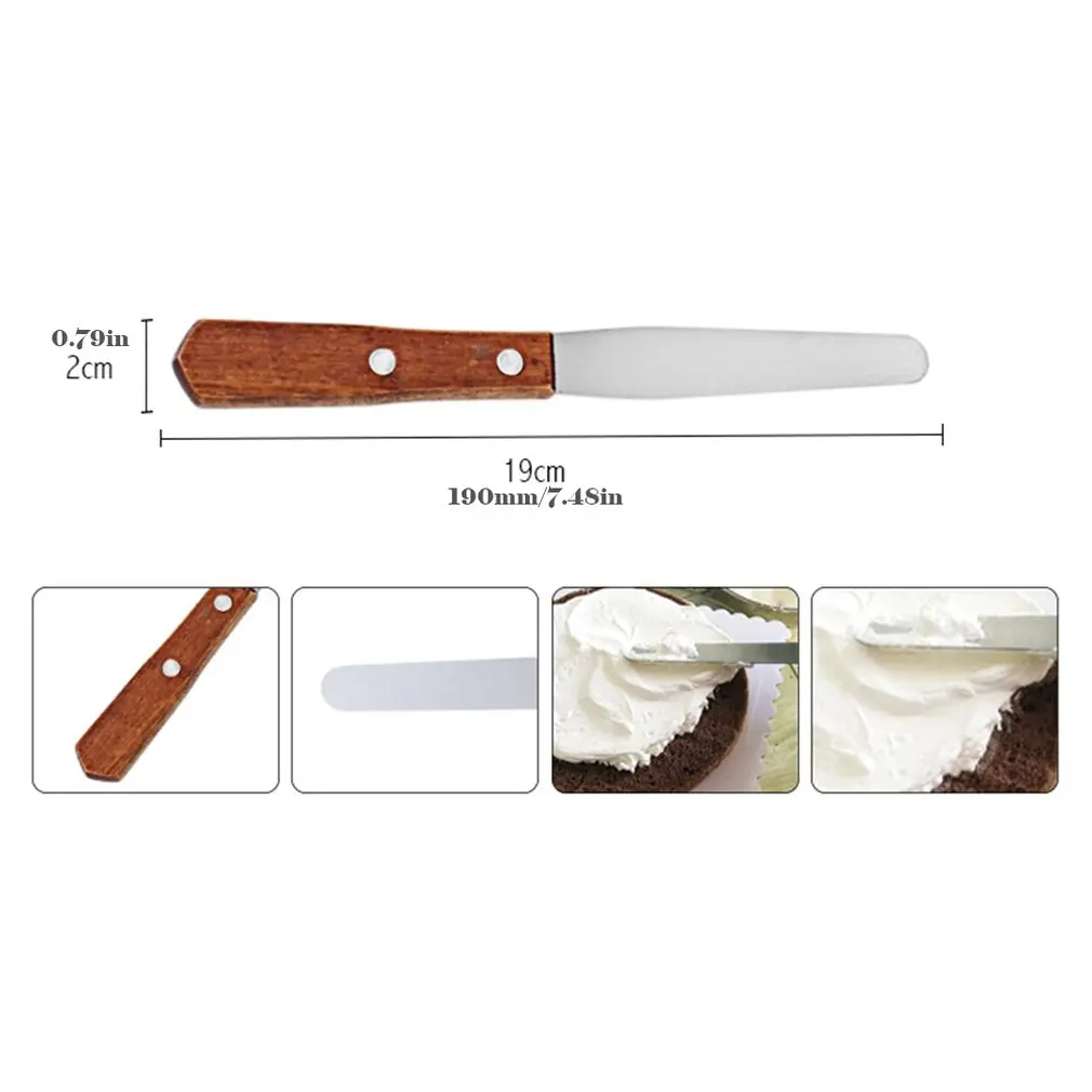 Baking Tools 4-Inch Stainless Steel Cream Spatula Cake Silk Squeegee Kiss Knife Release Knife Kithchen Tool