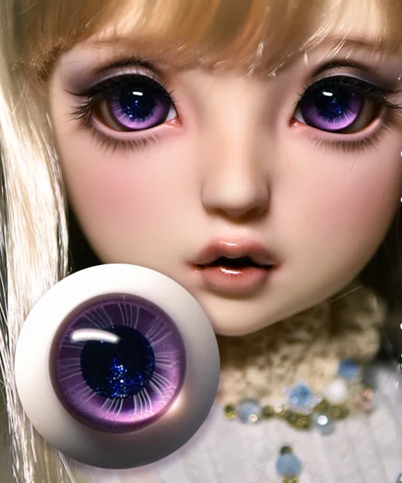 10x glitzeraugen seguridad ojos Teddy ojos muñeca Doll DIY 18mm lila pálido 