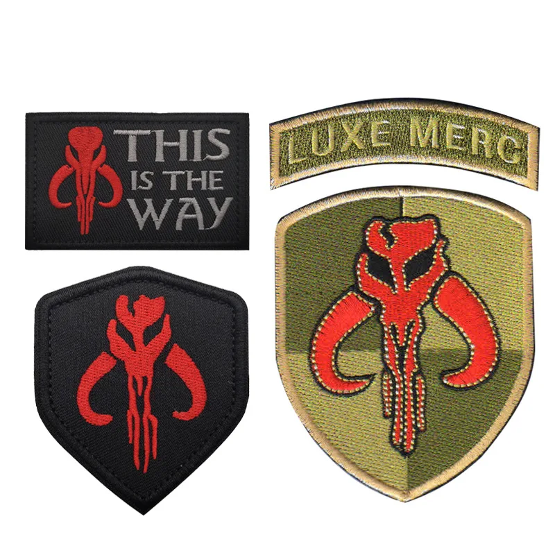 This Is The Way Bounty Hunter Patch Mandalorian Bantha Tactical Patches Embroidered Military Badges Morale For Hat Clothes | Дом и сад