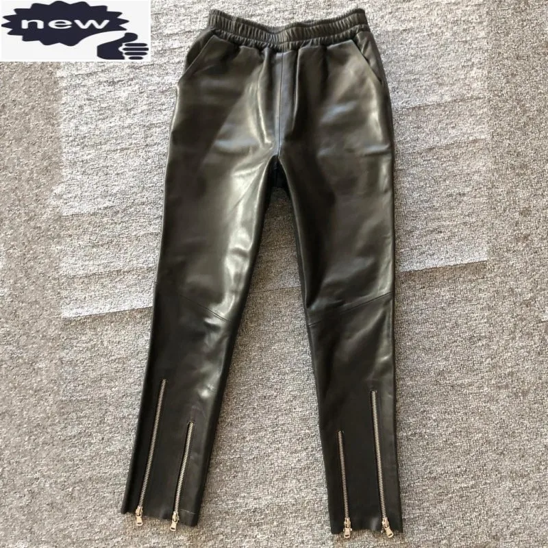 Осенние женские брюки из натуральной