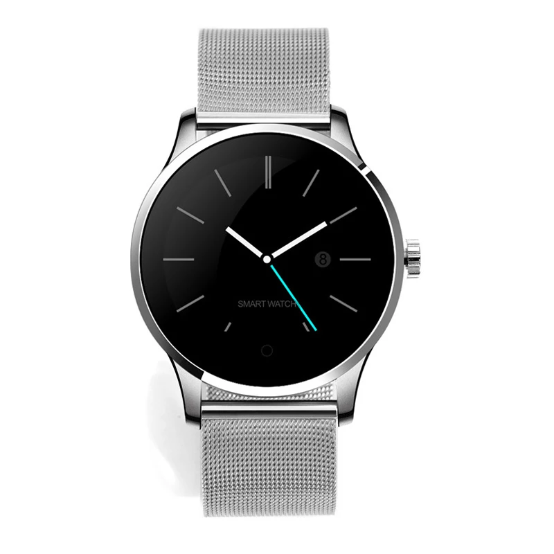 steel strap silver K88H Bluetooth Смарт-часы для женщин и мужчин, монитор сердечного ритма, шагомер, спортивные Смарт-часы, водонепроницаемые для Iphone Andriod IOS - Цвет: steel strap silver