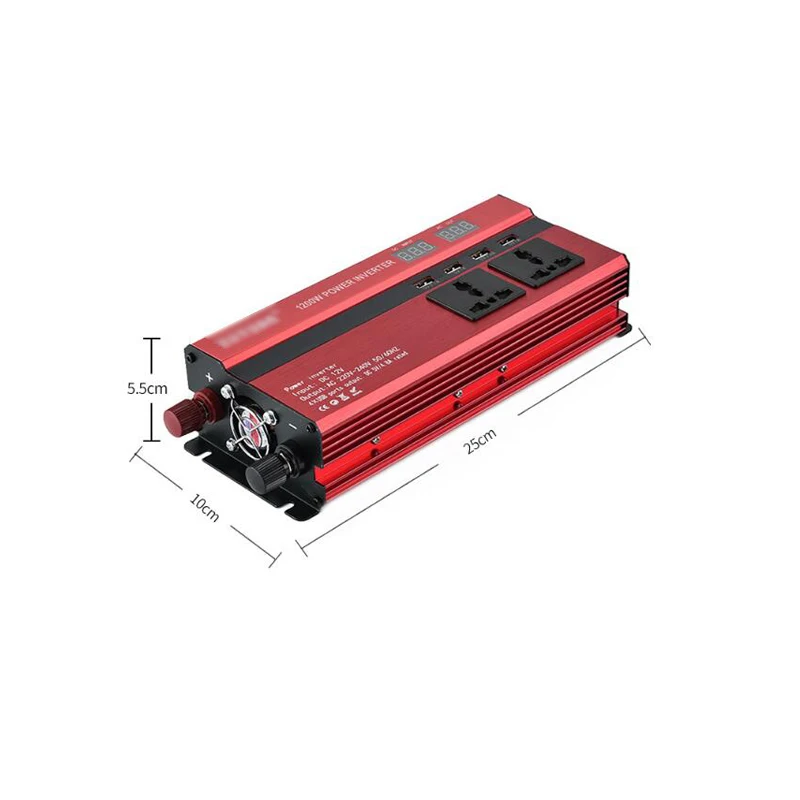 Neue Berufs 1200W Power Inverter DC 12V zu AC 220V Digital LCD Display Auto Konverter für Haushalt geräte Neue Berufs 1200W Power Inverter DC 12V zu AC 220V Digital LCD Display Auto Konverter für Haushalt geräte