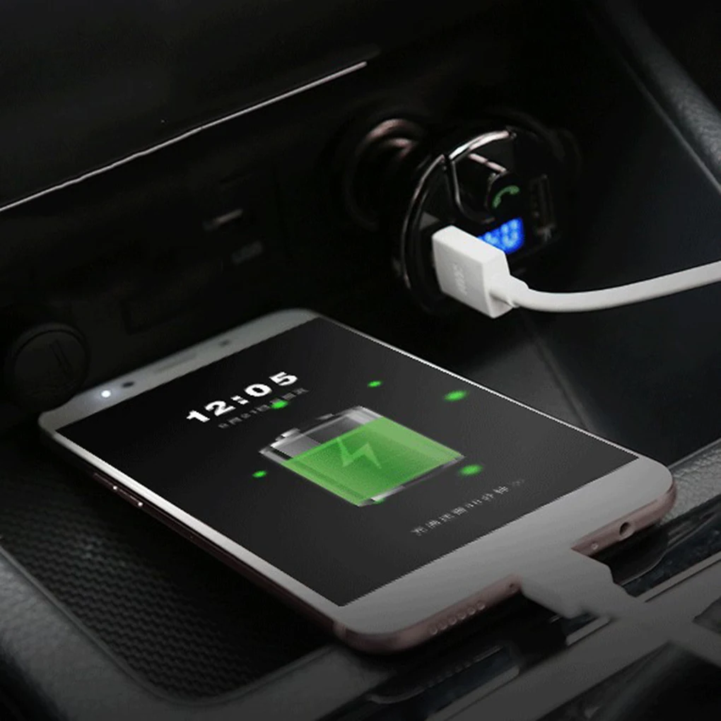 T20 Автомобильный Bluetooth MP3-плеер прикуриватель автомобильный двойной USB зарядное устройство fm-передатчик авто громкой связи