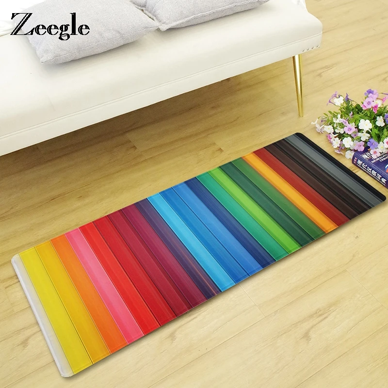 Zeegle Door Mat Kitchen Carpet Non-slip Bath Mat Sofa Beside Rug Kid Room Decor Carpet Entrance Area Rug Doormats