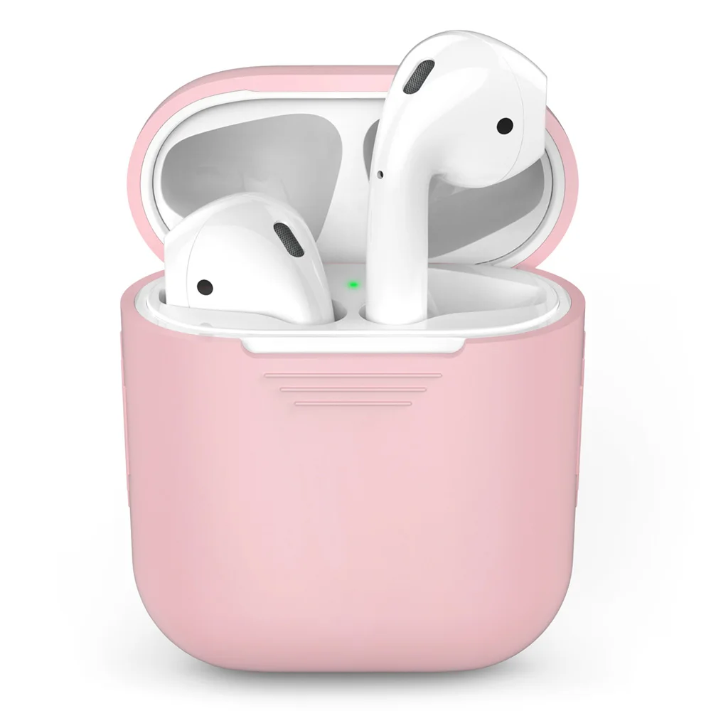 Чехол для Airpods чехол для Air Pods ударопрочный наушник защитный чехол водонепроницаемый для Iphone 7 8 гарнитура аксессуары - Цвет: Розовый