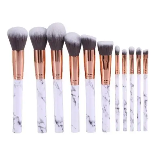 10 шт. мармер Паттен сделать Борстель voor Cosmetische Poeder тональный крем Oogschaduw губ Make up набор kwasten ТАС DFDF