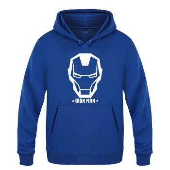 

Armored Avenger Helmet Iron Man Hoodies Men Fashion Winter Men's Pullover Fleece Hooded Sweatshirts
