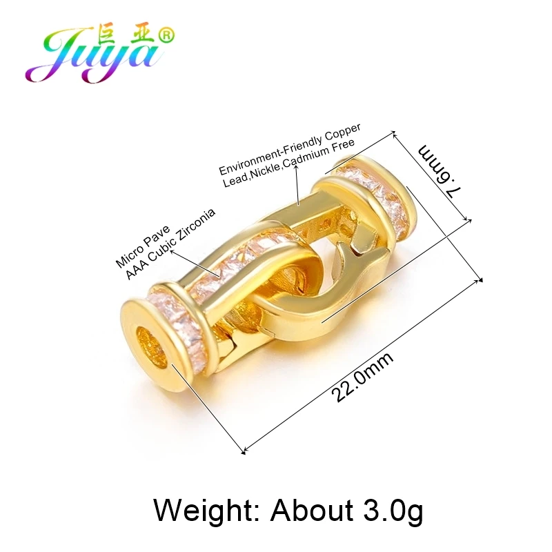 Gold Juya DIY украшения из бисера фурнитура поставки золото/серебро застежка Крюк Замок застежки для ручной работы Бисероплетение Жемчуг Изготовление ювелирных изделий - Цвет: Gold