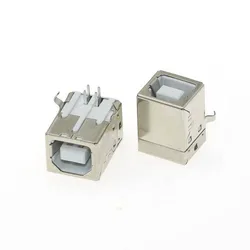 10 pcs/lot Type B USB female socket interface 4-pin DIP 12V 0.1A USB  cold press port Jack Sockect electrical terminal tail plug