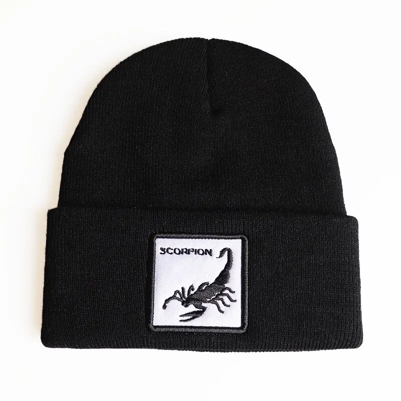 20 Осень WIinter Beanies Шапки эластичный бренд животных Вышивка Теплая Зимняя мужская и женская вязаная шапка уличная модная шапка Горячая - Цвет: 20