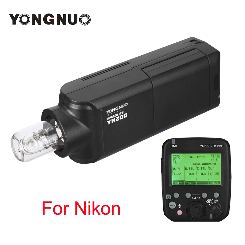YONGNUO YN200 ttl HSS 2,4G 200W литиевая батарея с usb type C, совместимый YN560-TX(II)/YN560-TX Pro/YN862 для Canon Nikon - Цвет: YN200 w YN560TXPRO-N