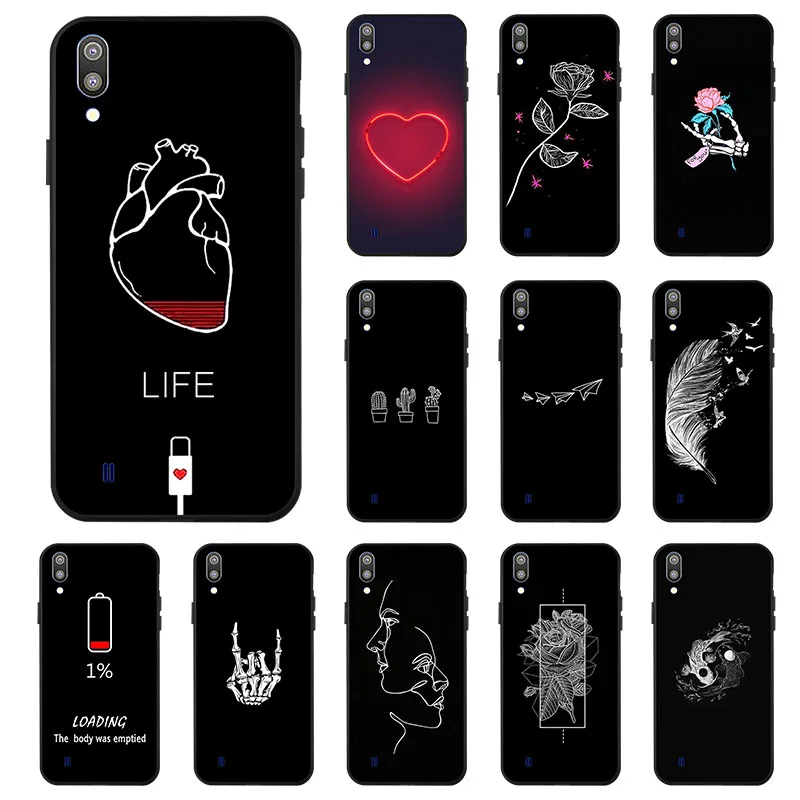 Cartoon Patterns Phone Case For Samsung Galaxy M10 Soft Silicone Back Cover m10 Coque Cases |