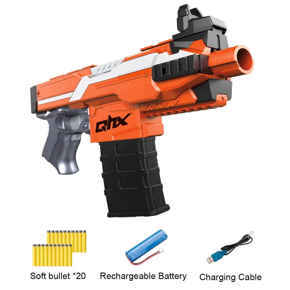 Electric Burst Rifle Toy Gun for Children Gun Suit for Nerf With 20pcs EVA Soft Bullets Christmas Gift For Kids