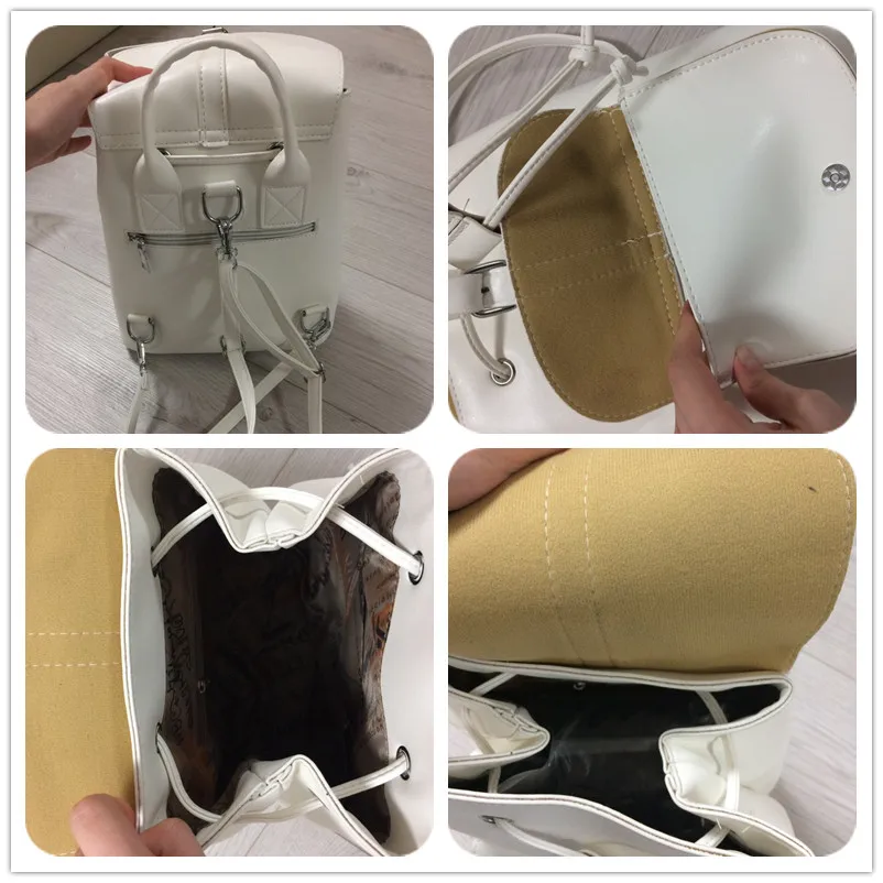  Miyahouse PU Leather Backpacks Trendy Female Drawstring Travel Bags Retro School Bags Women High Qu - 32865483007