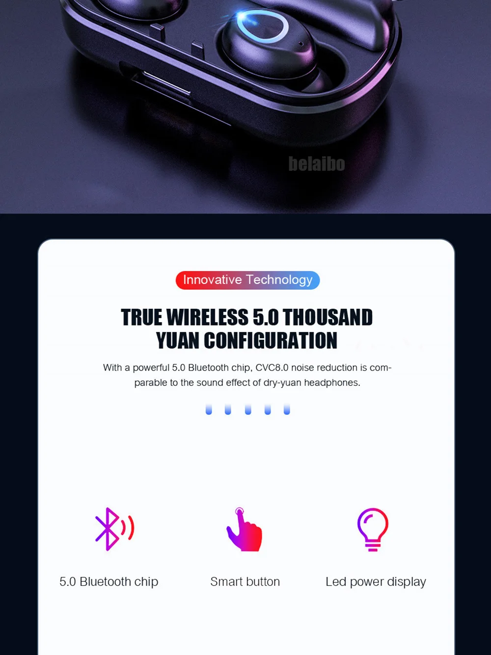 V10 TWS Bluetooth наушники со светодиодный дисплеем, беспроводные Bluetooth 5,0 8D наушники, водонепроницаемая гарнитура, стерео спортивные наушники