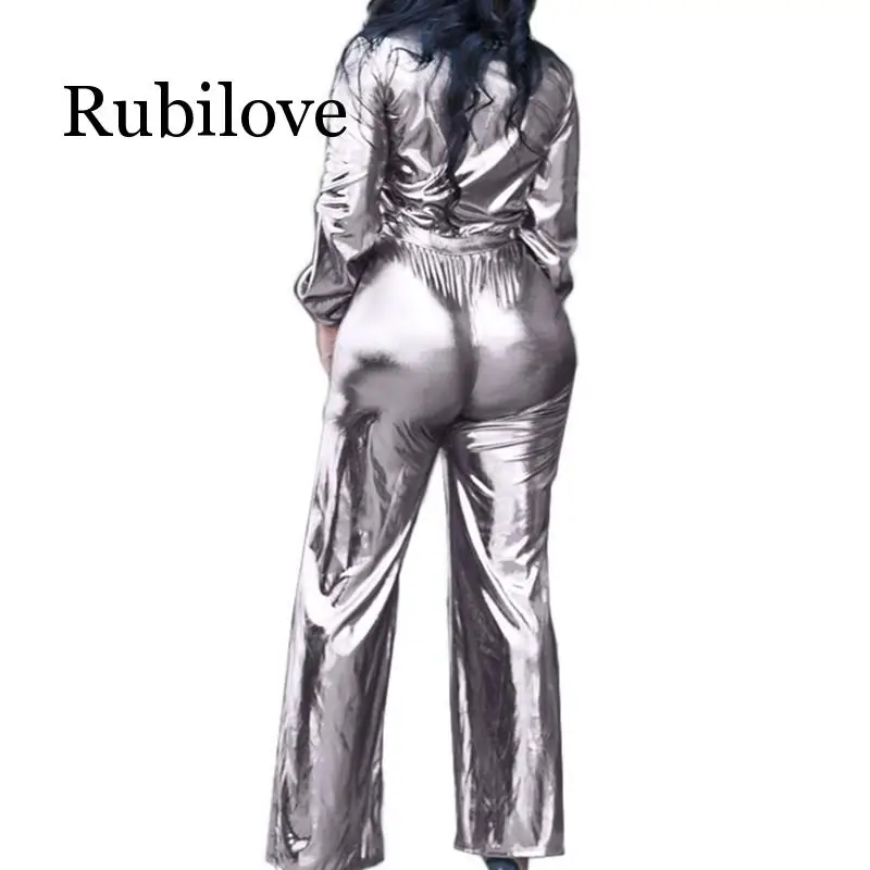 Rubilove, сексуальный боди, спортивный костюм, комбинезоны, женский комбинезон с длинным рукавом, Повседневный, свободный, тонкий, на шнуровке, Комбинезоны